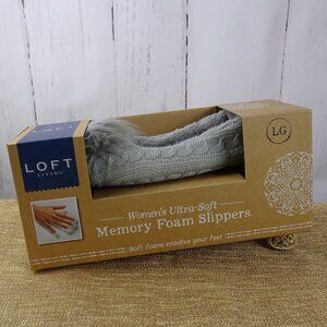 Loft Living Ultra Soft Memory Foam Slippers L New